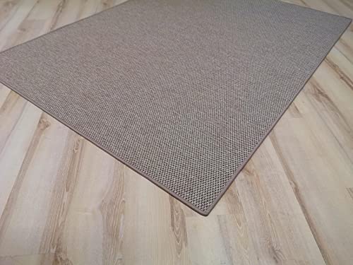 Teppich Flachgewebe Natura beige Küche Esszimmer Wohnzimmer Flur (200 x 400 cm) von Teppich Janning