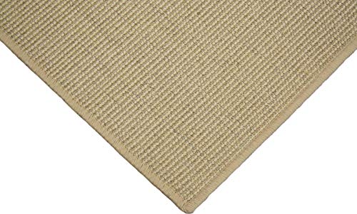 Sisalteppich umkettelt Reis 100% Sisal gekettelt - Verschiedene Größen (200 x 250 cm) von Teppich Janning