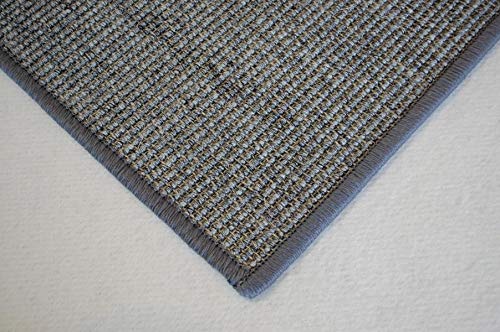 Teppich Janning Sisalteppich umkettelt grau meliert 100% Sisal gekettelt - Verschiedene Größen (140 x 200 cm) von Teppich Janning