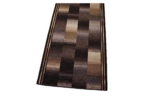 Teppich Läufer Ikat 49 braun beige 100 cm Breite (160) von Teppich Janning