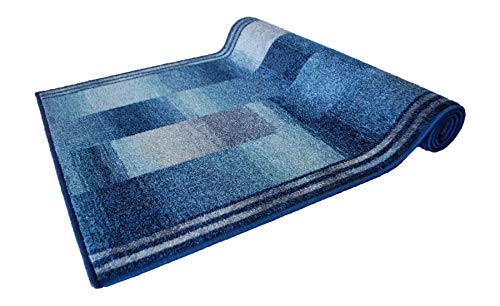 Teppich Läufer Ikat 75 blau 80 cm Breite (425) von Teppich Janning