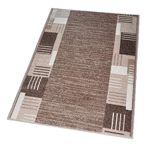 Teppich Läufer Montana beige braun 100 cm Breite 100x125 cm von Teppich Janning