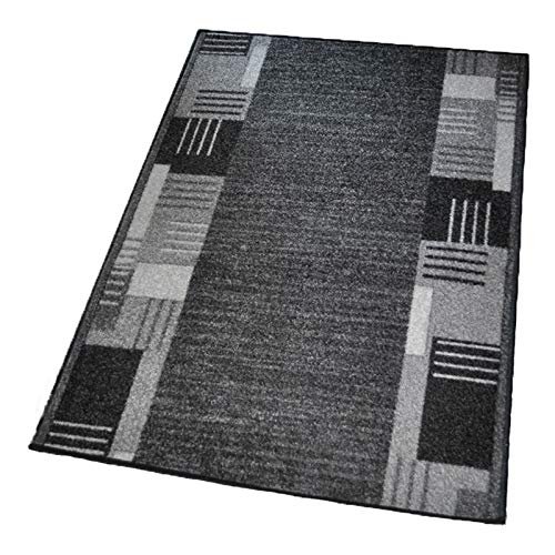 Teppich Läufer Montana dunkelgrau grau 80 cm Breite (500) von Teppich Janning