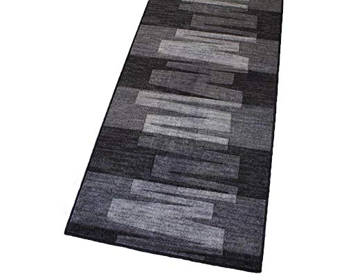 Teppich Läufer Via Veneto 97 grau anthrazit 100 cm Breite Meterware (165) von Teppich Janning