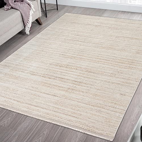 Dezent gestreifter Teppich • pflegeleicht & langlebig • modern eleganter Stil beige, 120 x 170 cm von Teppich-Traum