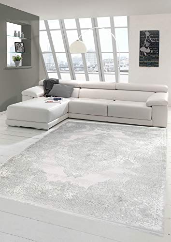 Merinos Hochwertiger Orientteppich mit klassischen Ornamenten in Grau Größe 200 x 290 cm von Teppich-Traum