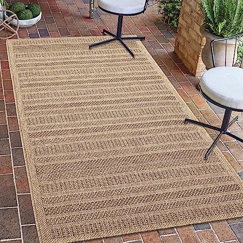 Teppich-Traum Außenteppich Outdoorteppich Läufer Jute-Look robust modern wetterfest Balkon Terrasse Garten 80x150 cm von Teppich-Traum