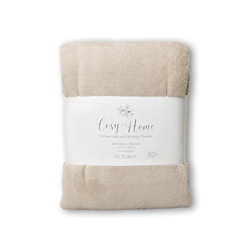 Teppich-Traum Bettdecken Überwurf flauschig-weich oekoTex • Couch & Sofa • beige, 130x150 cm von Teppich-Traum