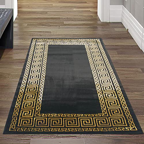 Teppich-Traum Bettvorleger mit klassischer Bordüre in schwarz Gold, Größe 80x150 cm Teppich-Traum Bettvorleger mit klassischer Bordüre in schwarz Gold, Größe 80x150 cm von Teppich-Traum