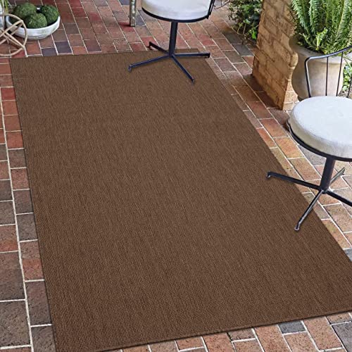 Teppich-Traum Einfarbiger Läuferteppich Sisal für In- & Outdoor • Allround Talent in braun, 80x150 cm von Teppich-Traum