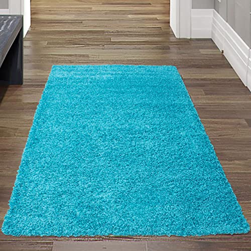 Teppich-Traum Flauschiger Shaggy Läufer | pflegeleicht & unempfindlich | in türkis, Größe 60x110 cm Teppich-Traum Flauschiger Shaggy Läufer | pflegeleicht & unempfindlich | in türkis, Größe 60x110 cm von Teppich-Traum
