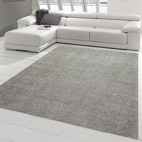 Teppich-Traum Flauschiger Shaggy Teppich | allergikerfreundlich | in grau, Größe 120x170 cm von Teppich-Traum