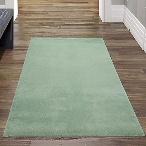 Teppich-Traum Flur LÄUFER Teppich strapazierfähig | waschbar | in grün, 80x150 cm von Teppich-Traum