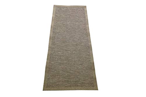 Teppich-Traum In- & Outdoor Teppich Sisal Optik | Küche Wohnzimmer Terrasse Balkon | beige grau - Größe 67x180 cm von Teppich-Traum