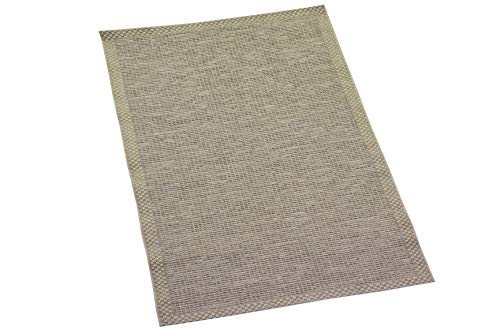 Teppich-Traum In- & Outdoor Teppich Sisal Optik | Küche Wohnzimmer Terrasse Balkon | beige grau - Größe 80x150 cm von Teppich-Traum