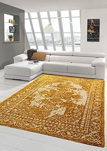 Teppich-Traum Klassisch Orientalischer Teppich Flurläufer | strapazierfähig & langlebig | Gold Silber, Größe 80x150 cm von Teppich-Traum
