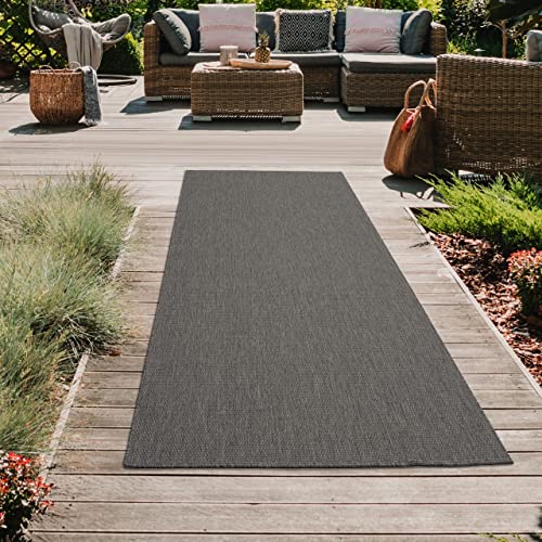 Teppich-Traum Klassisch-moderner Sisal Teppich Schlafzimmer • In- & Outdoor • in anthrazit, 80x200 cm Teppich-Traum Klassisch-moderner Sisal Teppich Schlafzimmer • In- & Outdoor • in anthrazit, 80x200 cm von Teppich-Traum