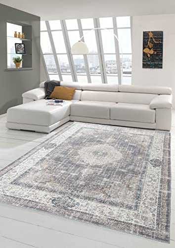 Teppich-Traum Klassischer Teppich mit Blumen Ornamenten & Pflanzen Verzierungen in grau Creme beige blau Größe 120x170 cm Teppich-Traum Klassischer Teppich mit Blumen Ornamenten & Pflanzen Verzierungen in grau Creme beige blau Größe 120x170 cm von Teppich-Traum
