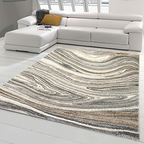 Teppich-Traum Moderner Designerteppich Gästezimmer • pflegeleicht • flüssiger Marmor beige grau, Größe 120x170 cm Teppich-Traum Moderner Designerteppich Gästezimmer • pflegeleicht • flüssiger Marmor beige grau, Größe 120x170 cm von Teppich-Traum