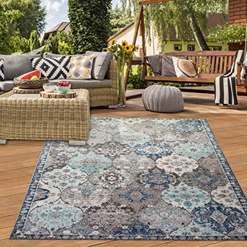 Teppich-Traum Orientteppich für Indoor Schlafzimmer & Outdoor Terrasse | wunderschöne Ornamente | grau blau Größe 120x170 cm Teppich-Traum Orientteppich für Indoor Schlafzimmer & Outdoor Terrasse | wunderschöne Ornamente | grau blau Größe 120x170 cm von Teppich-Traum
