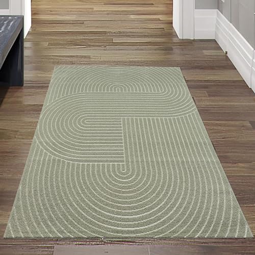 Teppich-Traum Outdoor Teppich Flur Läufer Korridor Balkon Hoch-Tief-Effekt Boho Style kurzflor Bogenmuster Uni grün, 80 x 150 cm Teppich-Traum Outdoor Teppich Flur Läufer Korridor Balkon Hoch-Tief-Effekt Boho Style kurzflor Bogenmuster Uni grün, 80 x 150 cm von Teppich-Traum