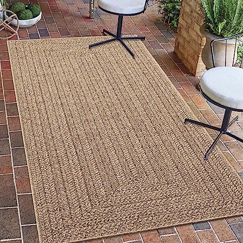 Teppich-Traum Outdoor Teppich Läufer modern robust Jute Look wetterfest Balkon Garten Terrasse 60x90 cm von Teppich-Traum