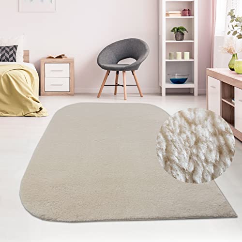 Teppich-Traum Rechteckiger Designer Teppich – abgerundete Ecken – beige, 140 x 200 cm Teppich-Traum Rechteckiger Designer Teppich – abgerundete Ecken – beige, 140 x 200 cm von Teppich-Traum