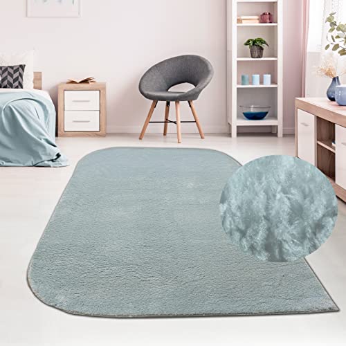 Teppich-Traum Schlafzimmerteppich Waschbar – runde Ecken – in blau, 140 x 200 cm Teppich-Traum Schlafzimmerteppich Waschbar – runde Ecken – in blau, 140 x 200 cm von Teppich-Traum