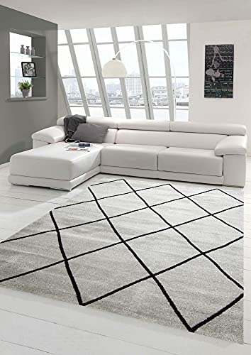 Teppich-Traum Skandinavischer Stil Wohnzimmerteppich Rautenmuster - pflegeleicht - dunkelgrau schwarz Größe 240 x 340 cm Teppich-Traum Skandinavischer Stil Wohnzimmerteppich Rautenmuster - pflegeleicht - dunkelgrau schwarz Größe 240 x 340 cm von Teppich-Traum