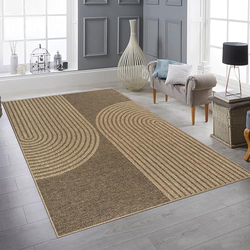 Teppich-Traum Teppich Balkonteppich Teppich mit zeitlosem Bogenmuster beige & braun 60 x 90 cm von Teppich-Traum