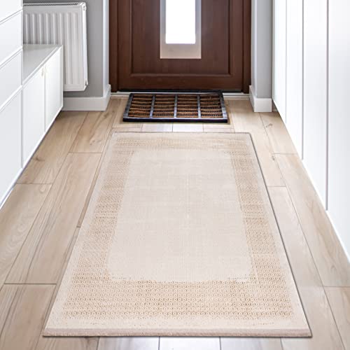Teppich-Traum Teppich Flur Abstraktes Muster Strapazierbar Elegant Glänzend Hochwertig - Gold weiß, 80 x 150 cm von Teppich-Traum