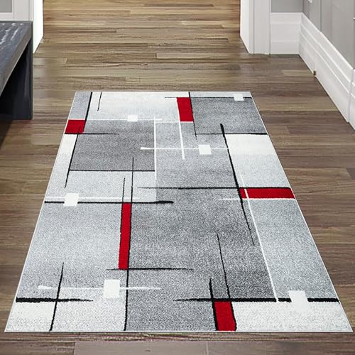 Teppich-Traum Teppich Flurteppich Gang strapazierfähig Strichmuster in dezenten Rot- und Grautönen 80 x 140 cm Teppich-Traum Teppich Flurteppich Gang strapazierfähig Strichmuster in dezenten Rot- und Grautönen 80 x 140 cm von Teppich-Traum