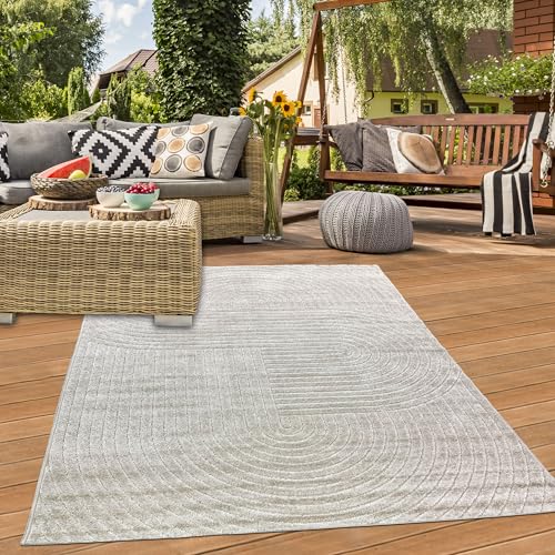 Teppich-Traum Teppich In- und Outdoor Garten Terrasse Balkon Wintergarten hell wetterfest pflegeleicht Boho Style in Beige, 200 x 280 cm Teppich-Traum Teppich In- und Outdoor Garten Terrasse Balkon Wintergarten hell wetterfest pflegeleicht Boho Style in Beige, 200 x 280 cm von Teppich-Traum