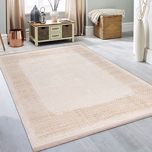 Teppich-Traum Teppich Schlafzimmer Abstraktes Muster Strapazierbar Elegant Glänzend Hochwertig - Gold-weiß, 240 x 340 cm von Teppich-Traum