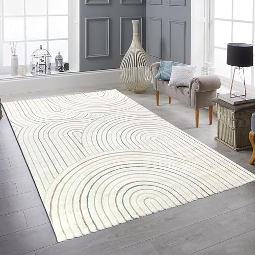 Teppich-Traum Teppich Wohnzimmer Arbeitszimmerteppich Gästezimmer farbecht modern pflegeleicht Höheneffekt Bogenmuster in Multi, 200 x 290 cm Teppich-Traum Teppich Wohnzimmer Arbeitszimmerteppich Gästezimmer farbecht modern pflegeleicht Höheneffekt Bogenmuster in Multi, 200 x 290 cm von Teppich-Traum