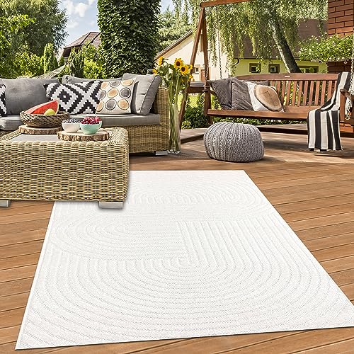 Teppich-Traum Teppich Wohnzimmer Balkon Terrasse modern Boho Design wetterfest robust pflegeleicht Creme 120x160 cm Teppich-Traum Teppich Wohnzimmer Balkon Terrasse modern Boho Design wetterfest robust pflegeleicht Creme 120x160 cm von Teppich-Traum
