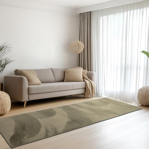 Teppich-Traum Teppich Wohnzimmer Schlafzimmer Flur Läufer Kurzflorteppich Hasenfell Kunstfell Optik seidig weich samtig glänzend pflegeleicht einfarbig grün 80 x 300 cm Teppich-Traum Teppich Wohnzimmer Schlafzimmer Flur Läufer Kurzflorteppich Hasenfell Kunstfell Optik seidig weich samtig glänzend pflegeleicht einfarbig grün 80 x 300 cm von Teppich-Traum