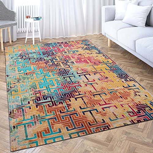 Teppich-Traum Teppich Wohnzimmer Vintage Abstraktes Muster Pflegeleicht Hautsympathisch - bunt, 120 x 170 cm von Teppich-Traum