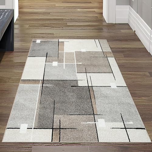 Teppich-Traum Teppich Wohnzimmerteppich Flurläufer strapazierfähig elegant geometrisches Muster in dezenten Creme- und Grautönen 80 x 140 cm Teppich-Traum Teppich Wohnzimmerteppich Flurläufer strapazierfähig elegant geometrisches Muster in dezenten Creme- und Grautönen 80 x 140 cm von Teppich-Traum