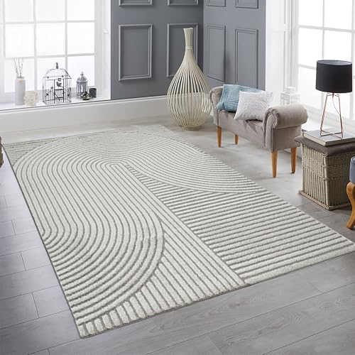 Teppich-Traum Teppich Wohnzimmerteppich Schlafzimmer Gästezimmerteppich Allergiker geeignet leicht zu pflegen Linien- und Bogenmuster in grau, 200 x 290 cm Teppich-Traum Teppich Wohnzimmerteppich Schlafzimmer Gästezimmerteppich Allergiker geeignet leicht zu pflegen Linien- und Bogenmuster in grau, 200 x 290 cm von Teppich-Traum