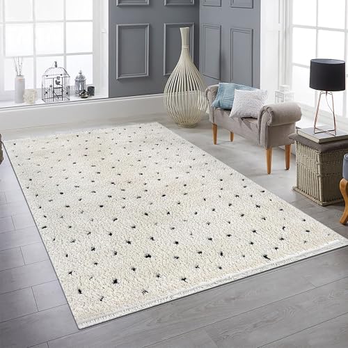 Teppich-Traum Teppich für Wohnzimmer Essbereich Wohnraum Hochflor modern pflegeleicht langlebig gemütlich harmonisch stilvoll allergikerfreundlich Beige Schwarz 240 x 340 cm Teppich-Traum Teppich für Wohnzimmer Essbereich Wohnraum Hochflor modern pflegeleicht langlebig gemütlich harmonisch stilvoll allergikerfreundlich Beige Schwarz 240 x 340 cm von Teppich-Traum