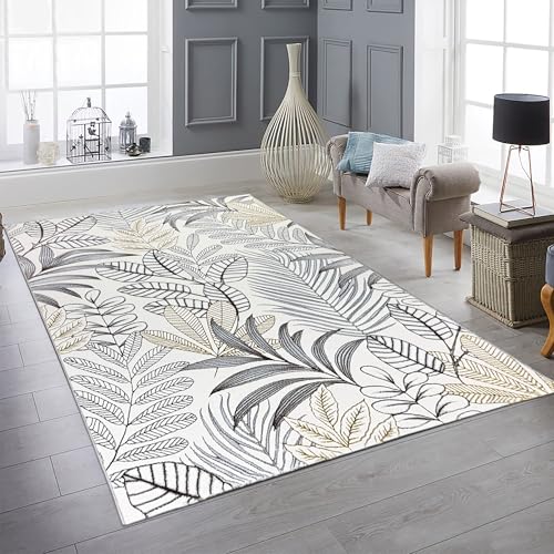 Teppich-Traum Teppich für Wohnzimmer Esszimmer Flur Designer-Look Blättermuster pflegeleicht weich strapazierfähig wohnlich edel Beige Creme Gold 120 x 170 cm Teppich-Traum Teppich für Wohnzimmer Esszimmer Flur Designer-Look Blättermuster pflegeleicht weich strapazierfähig wohnlich edel Beige Creme Gold 120 x 170 cm von Teppich-Traum