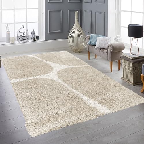Teppich-Traum Teppich für Wohnzimmer Schlafbereich Wohnambiente Hochflor weich organische Linien pflegeleicht dekorativ langlebig elegant minimalistisch stilvoll Beige 140 x 200 cm Teppich-Traum Teppich für Wohnzimmer Schlafbereich Wohnambiente Hochflor weich organische Linien pflegeleicht dekorativ langlebig elegant minimalistisch stilvoll Beige 140 x 200 cm von Teppich-Traum