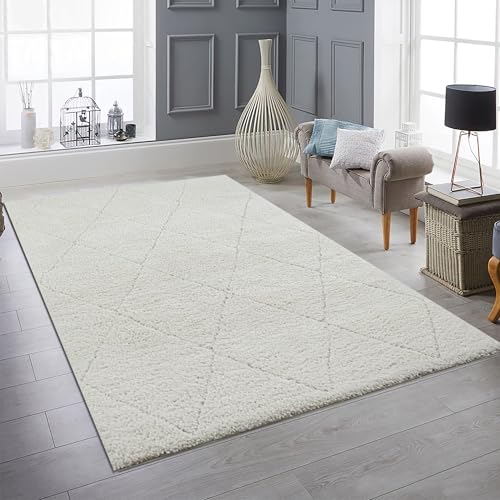 Teppich-Traum Teppich für Wohnzimmer Wohnbereich Hochflor Creme Rauten weich pflegeleicht groß flauschig gemütlich langlebig stilvoll harmonisch 200 x 290 cm Teppich-Traum Teppich für Wohnzimmer Wohnbereich Hochflor Creme Rauten weich pflegeleicht groß flauschig gemütlich langlebig stilvoll harmonisch 200 x 290 cm von Teppich-Traum