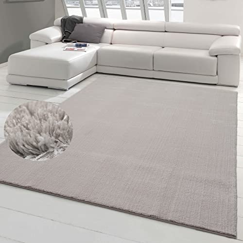 Teppich-Traum Wohnzimmer Schlafzimmerteppich Eingangsbereich Gang rutschfest weich mit angenehmem Uni-Design in Sand 80 x 300 cm von Teppich-Traum