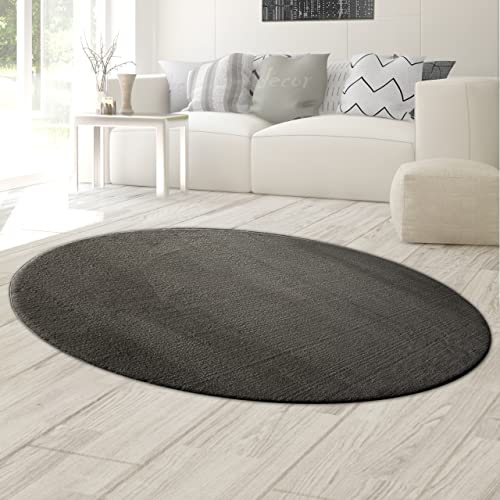Teppich-Traum pflegeleichter Teppich im modern Look pflegeleichter Flokati in anthrazit, 140x200 cm oval Teppich-Traum pflegeleichter Teppich im modern Look pflegeleichter Flokati in anthrazit, 140x200 cm oval von Teppich-Traum