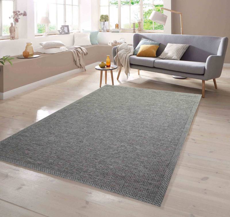 TeppichHome24 Outdoorteppich In- & Outdoor Teppich Sisal Optik grau, rechteckig, Höhe: 5 mm von TeppichHome24