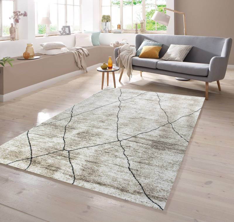 TeppichHome24 Teppich Teppich Design Marokkanisches Muster in Beige, rechteckig von TeppichHome24