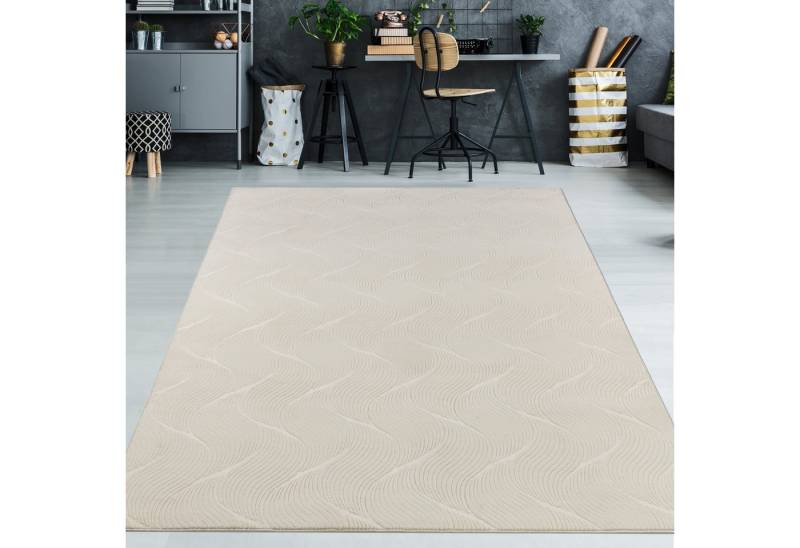 TeppichHome24 Teppich Schöner weicher Teppich mit Wellenmuster in creme, rechteckig TeppichHome24 Teppich Schöner weicher Teppich mit Wellenmuster in creme, rechteckig von TeppichHome24