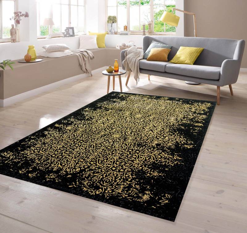 TeppichHome24 Teppich Designerteppich Ornamente in schwarz gold, rechteckig TeppichHome24 Teppich Designerteppich Ornamente in schwarz gold, rechteckig von TeppichHome24